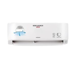 Hitachi 2 Ton 2 Star Long Air Throw Fixed Split AC (100% Copper, 4-Way Swing, Dust Filter, 3200FL RAS.B222PCAIBA1, White)
